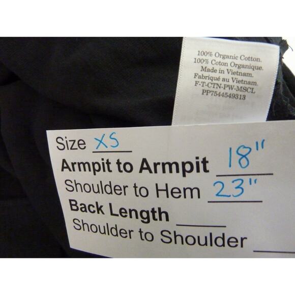 NWT Everlane Organic Cotton Muscle Tee Size XS Black - Picture 6 of 6